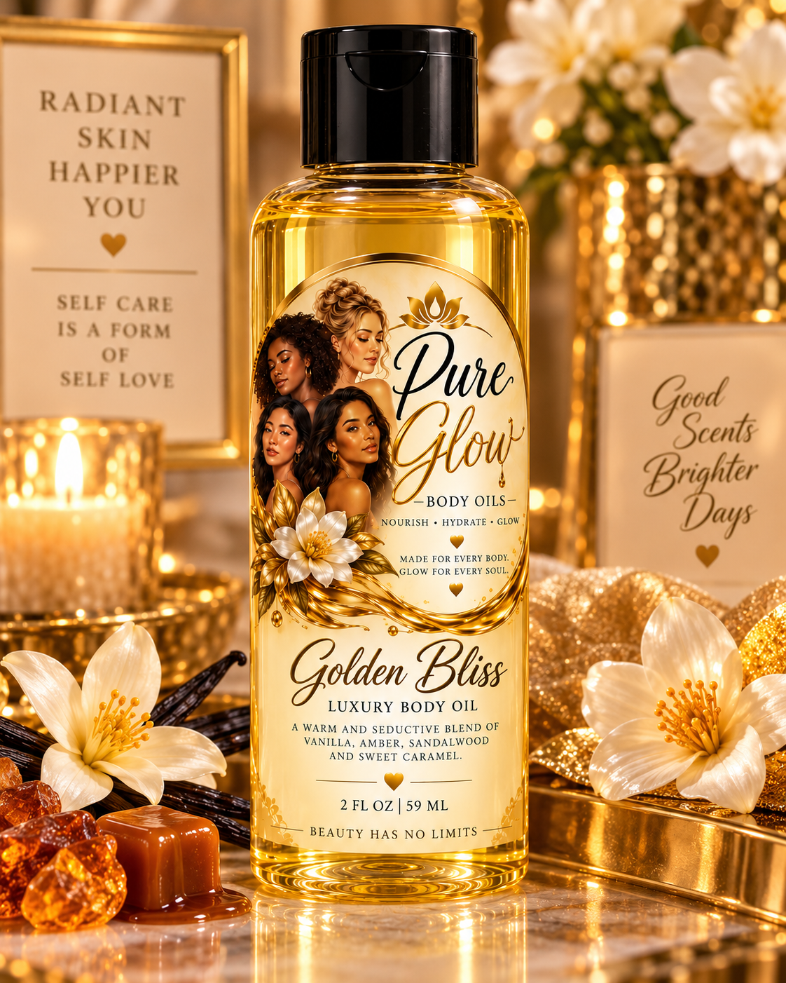 Golden Bliss Body Oil For Men